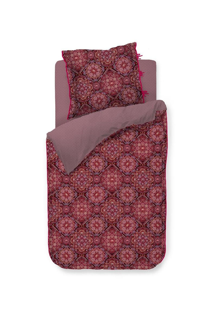 DE PIP Il Mosaico Dark Red 135x200 1 Bettbezug 135 x 200 cm + 1 Kissenbezug 80 x 80, 1 Bettbezug 135
