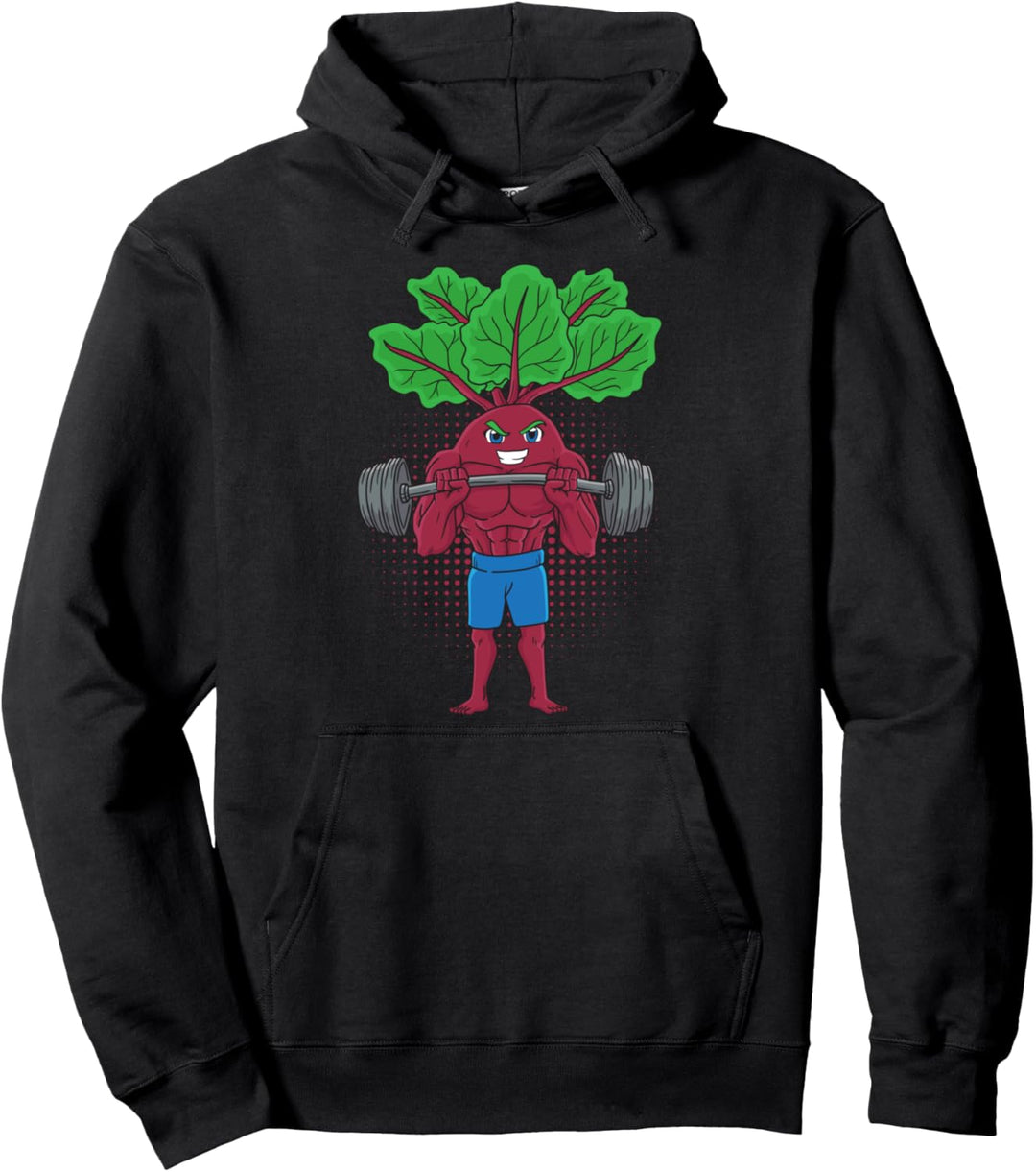 Rote Bete Bodybuilding Fitness Vegan Bodybuilder Pullover Hoodie