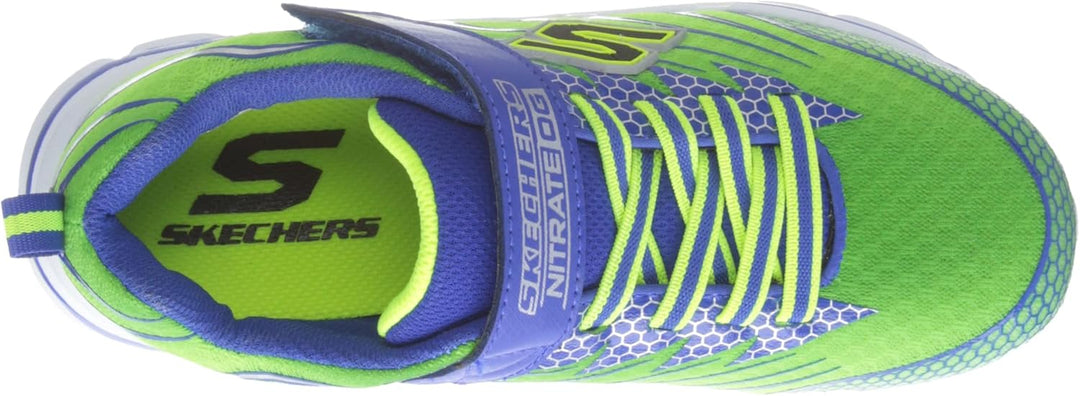 Skechers Jungen 403900l Lmbl Sneaker 27 EU Limettengrün Blau Silberfarbener Rand, 27 EU Limettengr&#