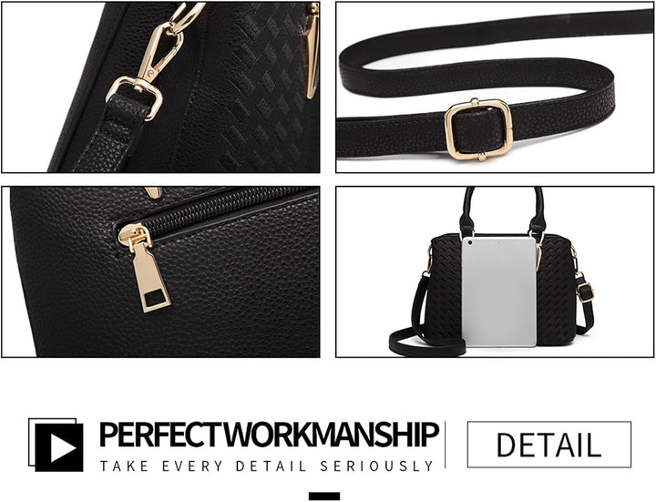 Miss Lulu Handtasche Damen Mittelgross Henkeltasche Elegante Schultertasche Tasche für Damen mit Lyc