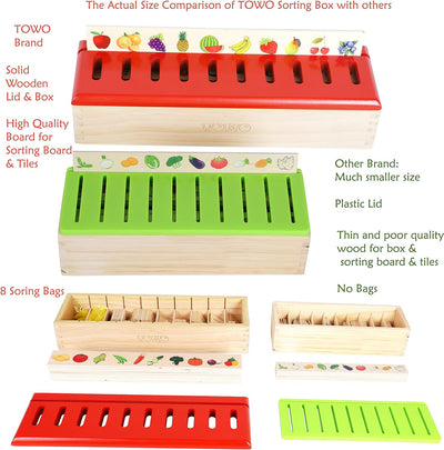 Toys of Wood Oxford Montessori Lernspielzeug - Sortieren, Vergleichen und Lernen - 8 Objektkategorie