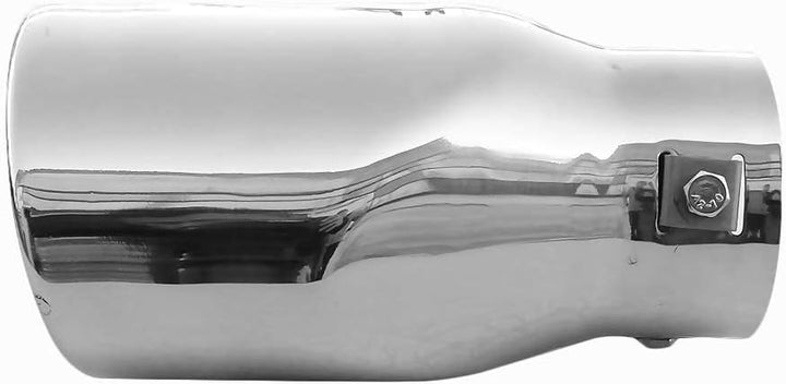 Auspuffblende Endrohr Auspuff Universell Schalldampf Edelstahl Oval bis 63mm Chrom AutoHobby