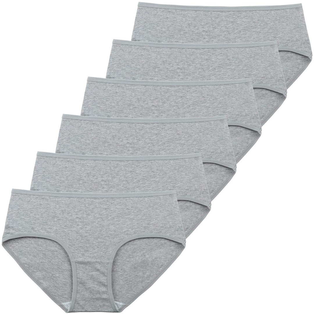 INNERSY Unterhosen Damen Baumwolle Atmungsaktive Hipster Unterwäsche Basic Bequem Panties 6er Pack X