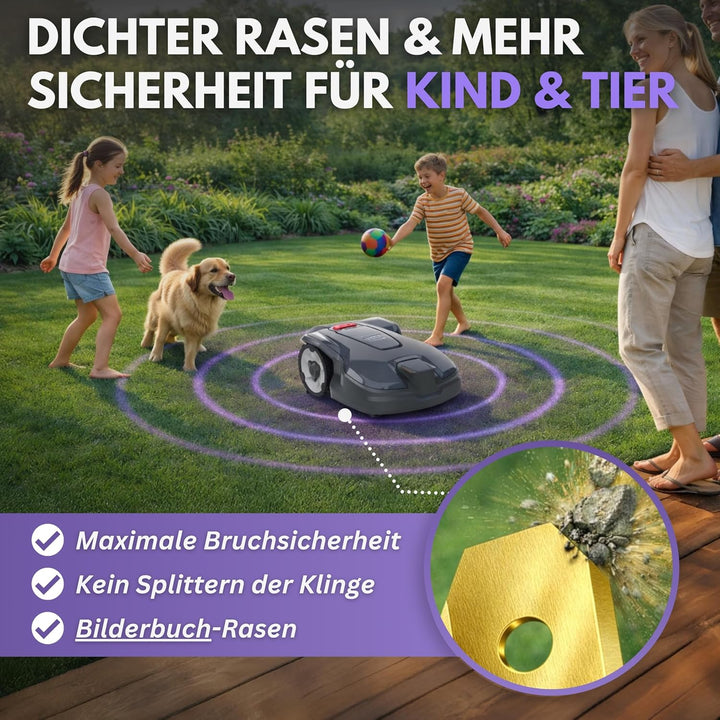 30x Titan Messer Klingen LONGLIFE geeignet für alle Husqvarna® Automower® / Gardena® Mähroboter - (3
