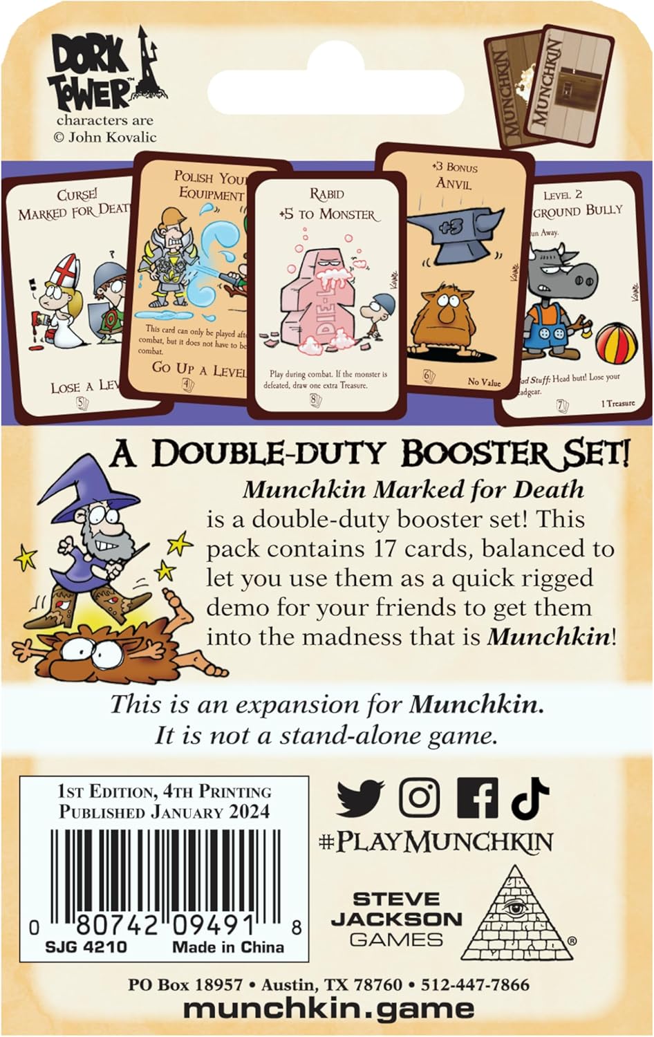 Steve Jackson Games | Munchkin Marked for Death | Card Game for 3 to 6 Players | Ages 10 and Up | En