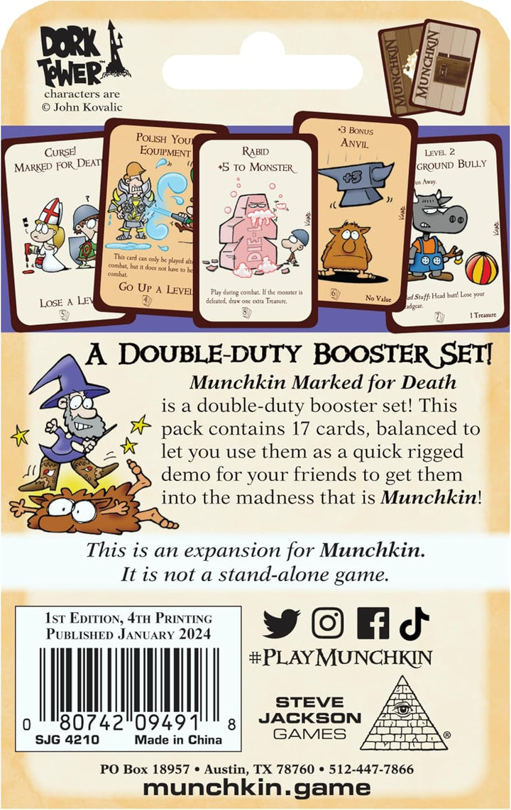 Steve Jackson Games | Munchkin Marked for Death | Card Game for 3 to 6 Players | Ages 10 and Up | En