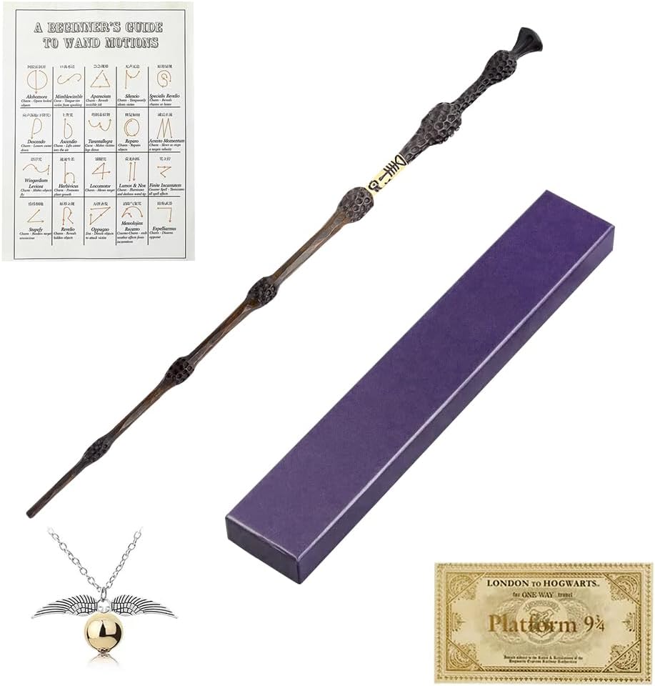 Dumbledore Zauberstab, 37CM Elderstab aus Stahlkern und Harz, Magic DumbledoreZauberstab, Elderstab