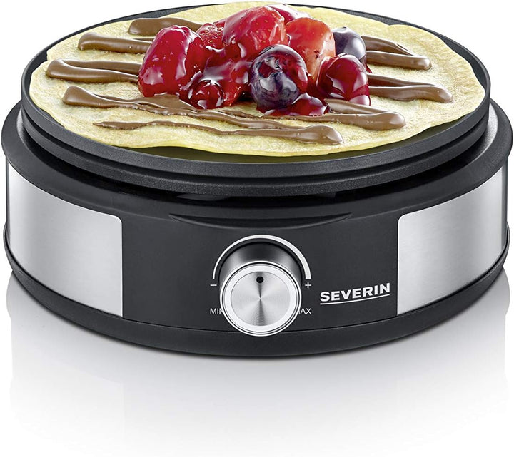 SEVERIN Fondue-Crêpes-Kombination, spülmaschinengeeignetes Fondueset mit 8 farblich markierten Gabel