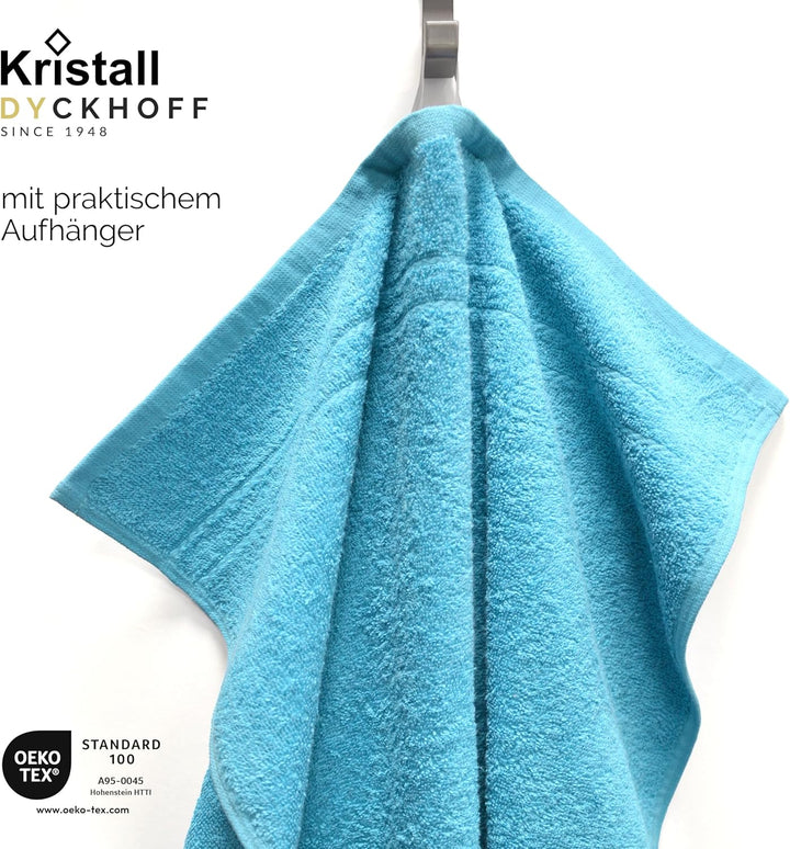 Dyckhoff Frottier 10-TLG Handtuch-Set KRISTALL, 100% Baumwolle, 2 Duschtücher, 4 Handtücher, 4 Seift