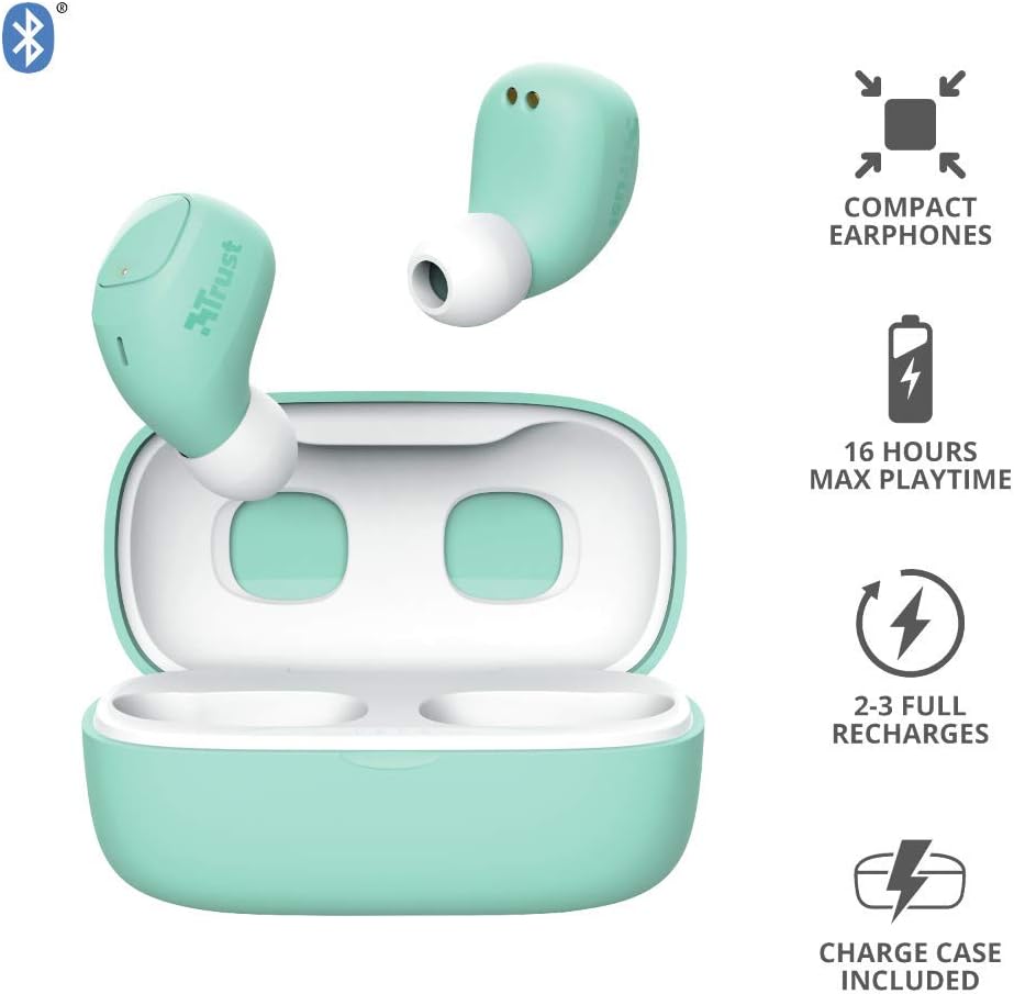 Trust Mobile Nika Compact Bluetooth Kopfhörer in Ear, Kabellose Ohrhörer, True Wireless Earbuds mit