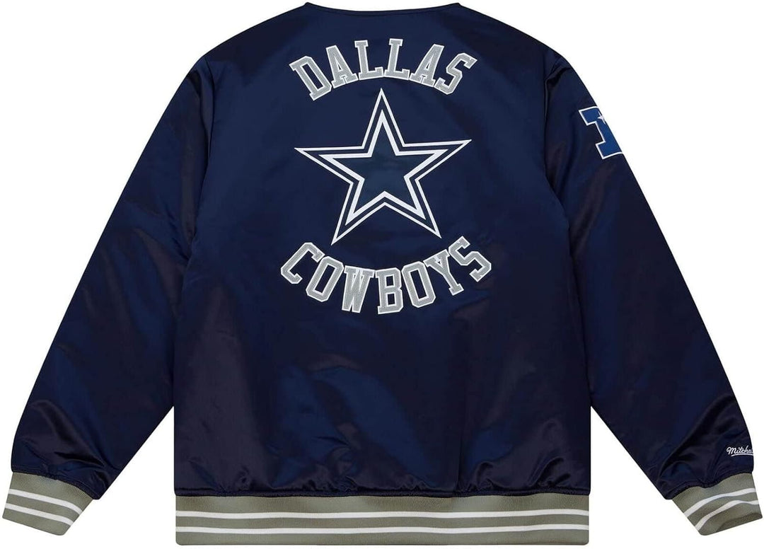 Mitchell & Ness NFL Heavyweight Satin Jacket M Dallas Cowboy - Navy, M Dallas Cowboy - Navy