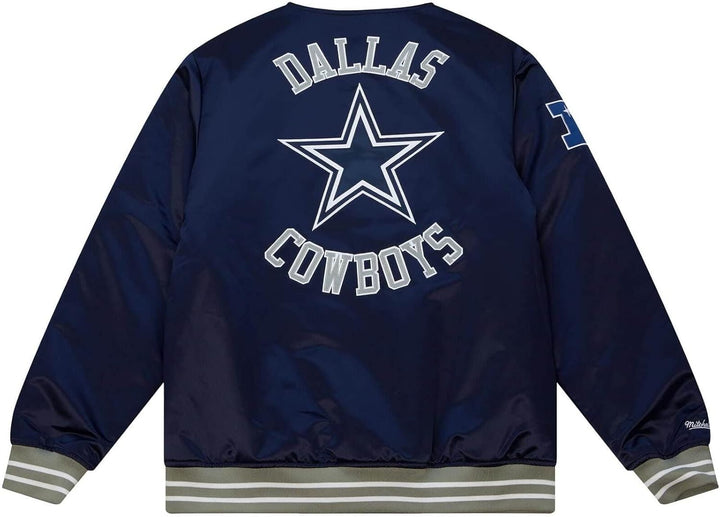 Mitchell & Ness NFL Heavyweight Satin Jacket M Dallas Cowboy - Navy, M Dallas Cowboy - Navy