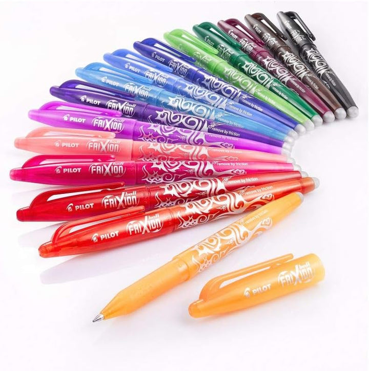 PILOT FriXion Ball 0.7 Set – 15 Stück – farblich sortiert – Radierbare Tintenroller 0,4 mm Strichst