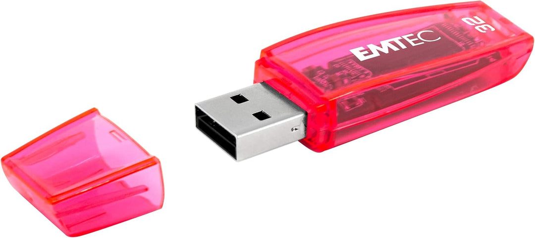 EMTEC USB-Stick 2.0 C410, Flash-Laufwerk 32 GB, Lesung 5 MB/S, Schreiben 15 MB/S, kompatibel mit USB