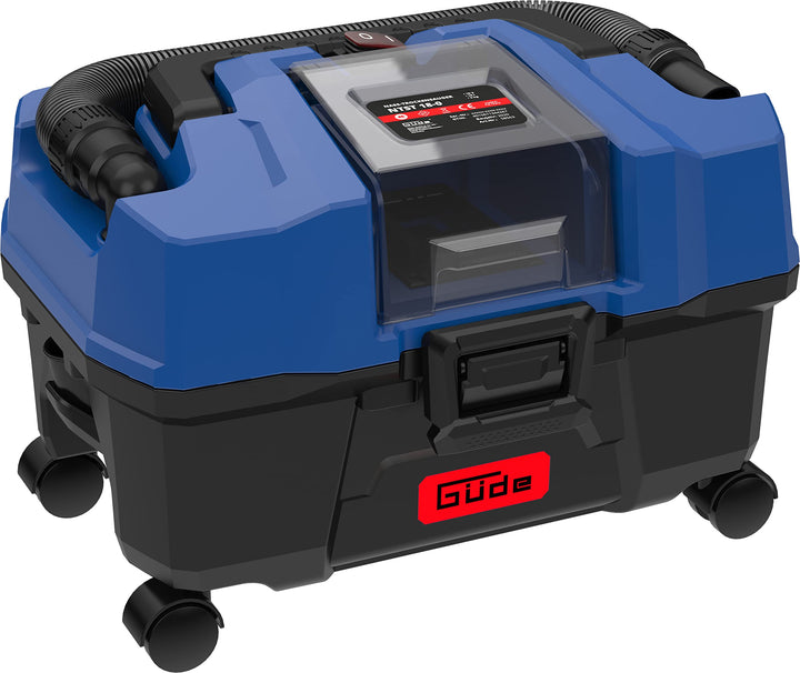 Güde Akku Nass Trockensauger NTST 18-201-05 (18V, 10 l Auffangbehälter, 4 Lenkrollen, Boden- & Fugen