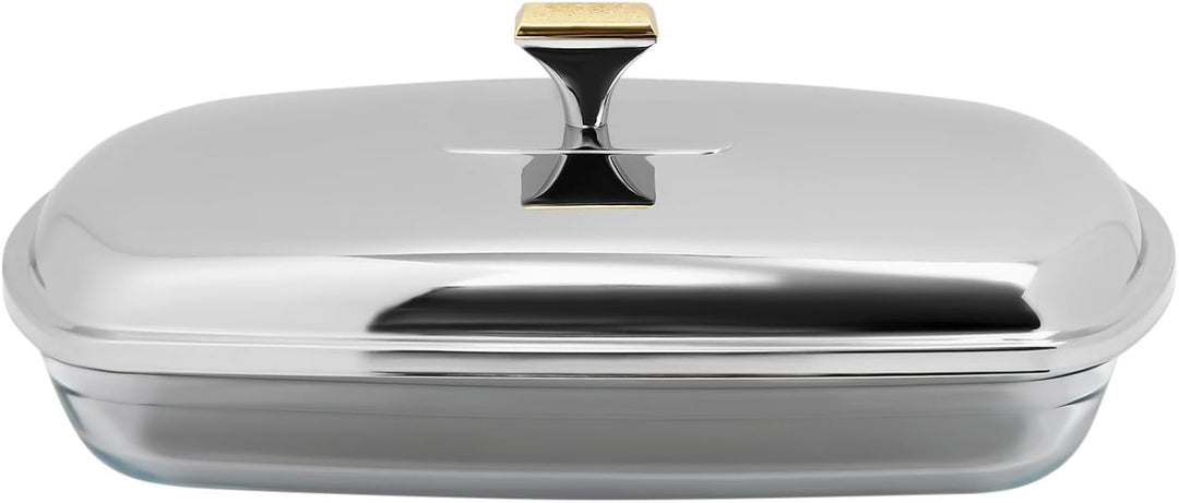 2.32L Chafing Dish Speisewärmer Dishes Wärmebehälter für Haushalt | 40 * 20 * 12cm | EIN Fach/Zwei F