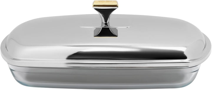 2.32L Chafing Dish Speisewärmer Dishes Wärmebehälter für Haushalt | 40 * 20 * 12cm | EIN Fach/Zwei F
