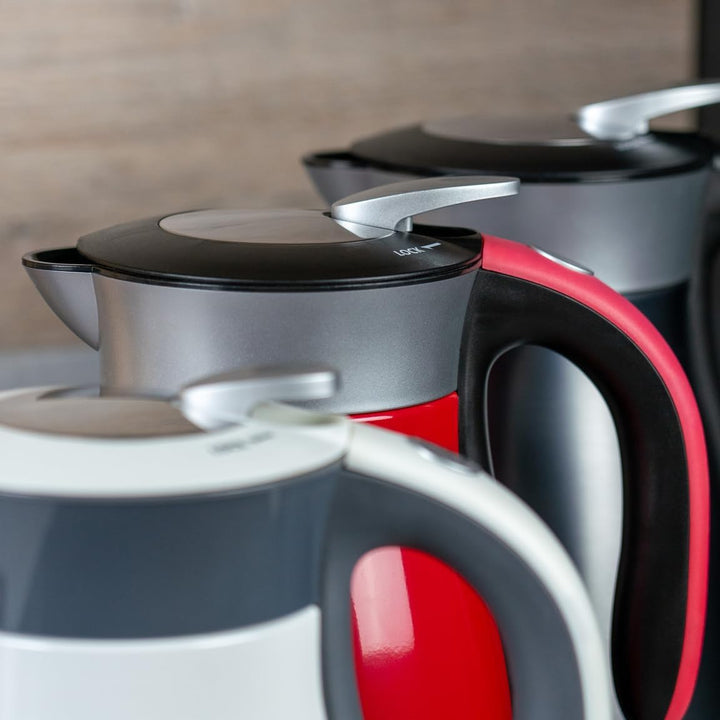 Vektra VEK-1701W Vakuumisolierter Wasserkocher 1,7 L Edelstahl Doppelwandig EU-Stecker, Thermoskanne