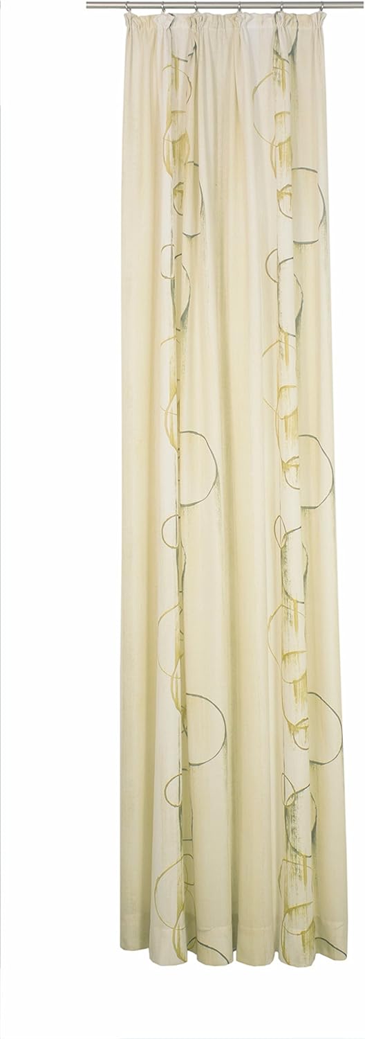 Wirth Fertigschal mit Kräuselband, Polyester, Ocker, 255 x 135 cm 255 x 135 cm Ocker, 255 x 135 cm O