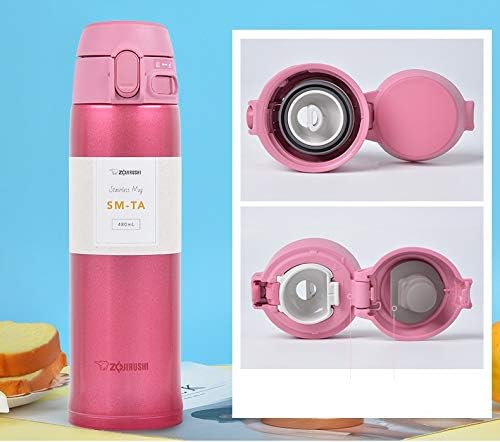 Zojirushi SM-TA48PA Vakuum-Isolierbecher aus Edelstahl, 473 ml, Rosa 480 ml Rose, 480 ml Rose