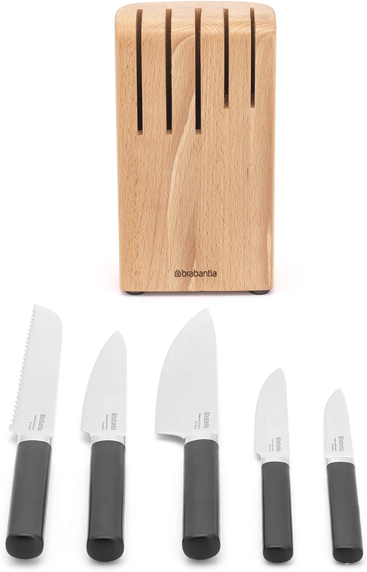 Brabantia Messerblock mit Messer, Schwarz, Einheitsgrösse