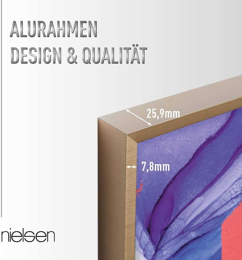 nielsen Aluminium Bilderrahmen Alpha, 10x15 cm, Brushed Amber Brushed Amber 10 x 15 cm, Brushed Ambe