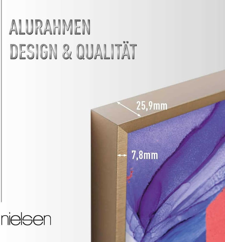 nielsen Aluminium Bilderrahmen Alpha, 10x15 cm, Brushed Amber Brushed Amber 10 x 15 cm, Brushed Ambe