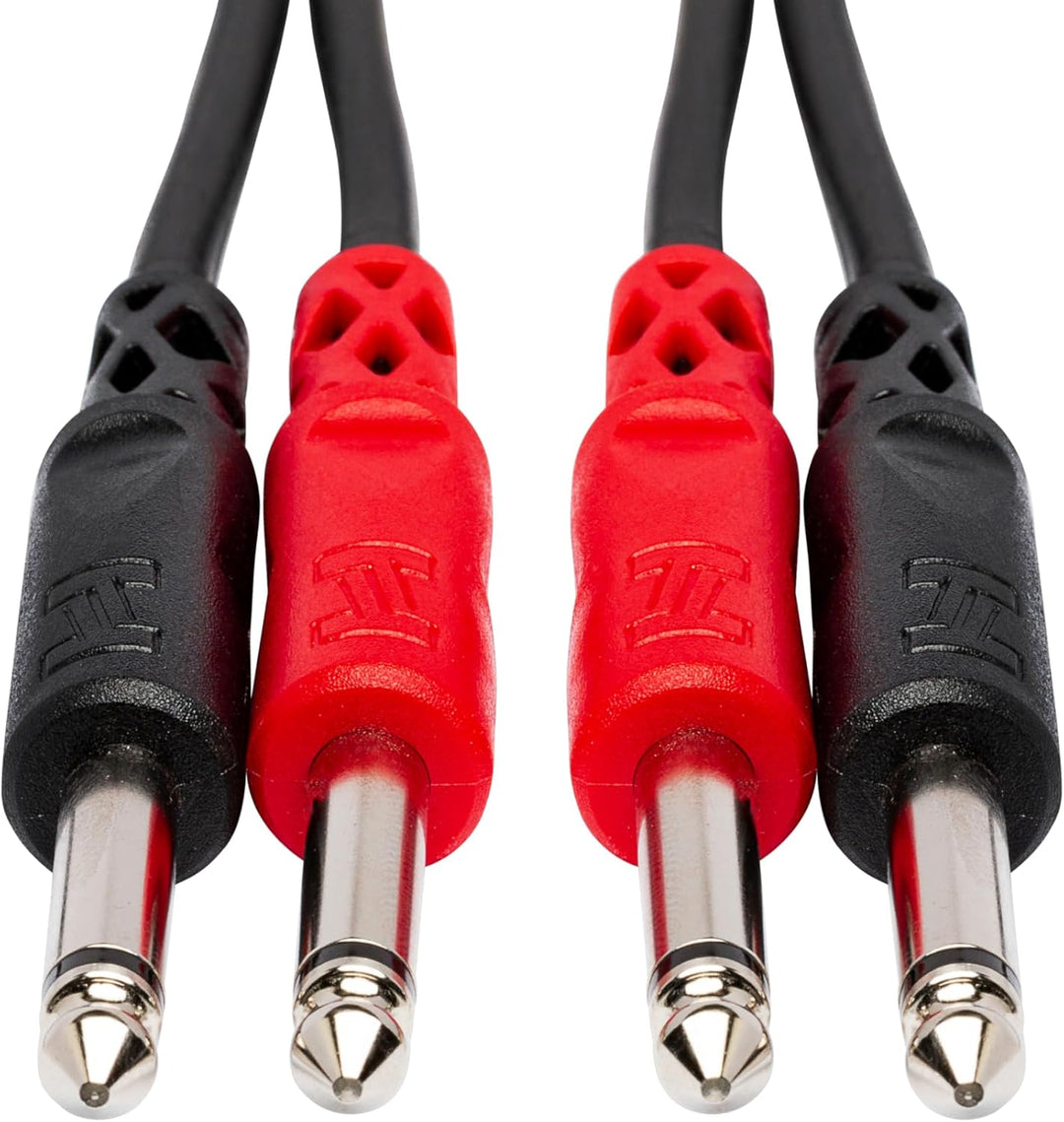 Hosa CPP-202, Stereo Interconnect, Dual 1/4 in TS to Same, 2 m 6.6', 6.6'