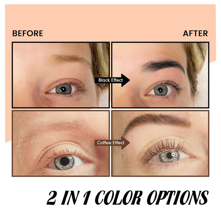 Wimpernfarbe Schwarz und Kaffee, Augenbrauenfarbe und Wimpern Färben, Einfache Bedienung, Geeignet f