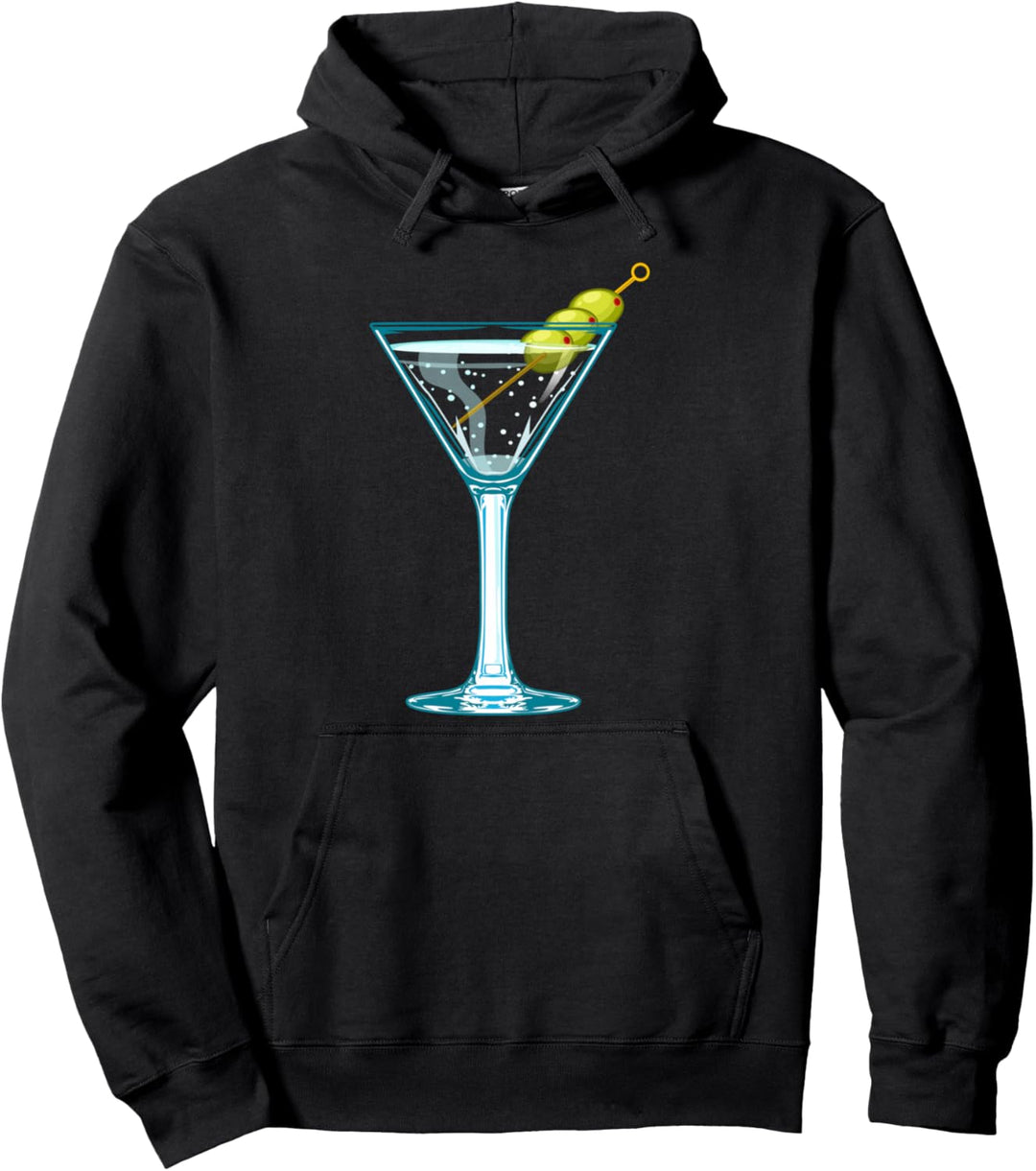 Martini Glas Grüne Oliven Barkeeper Wodka Drink Pullover Hoodie