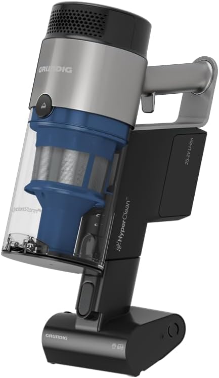 GRUNDIG VCP 8331 Pro 2-in-1-Akkusauger, TrayClean, CyclonStorm-Technologie, knickbares Rohr, 3 Saugk