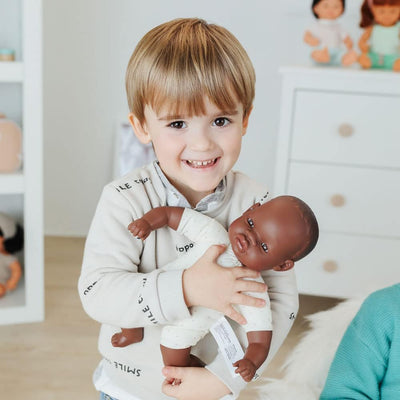 Babypuppe mit weichem Körper, afrikanisch, 40 cm-31063