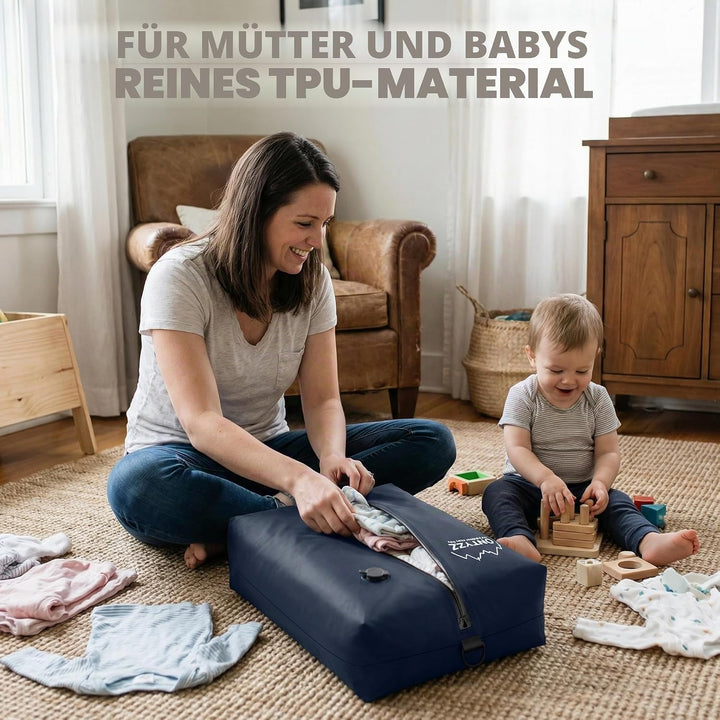 Vakuumbeutel für Kleidung Wiederverwendbar TPU Vakuumierbeutel mit Luftdichtem Ventil Reise Nylon Or