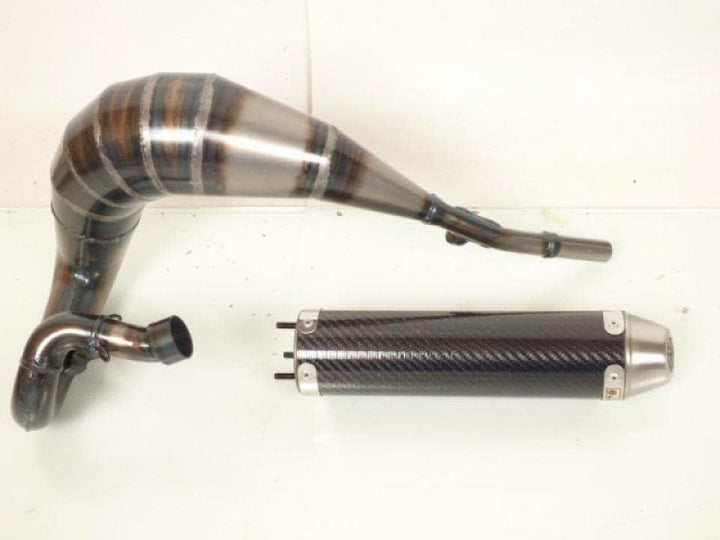 Giannelli Auspuffanlage, Vorschalldämpfer und Carbon-Endschalldämpfer, für Motorrad Beta 50 RR Endur