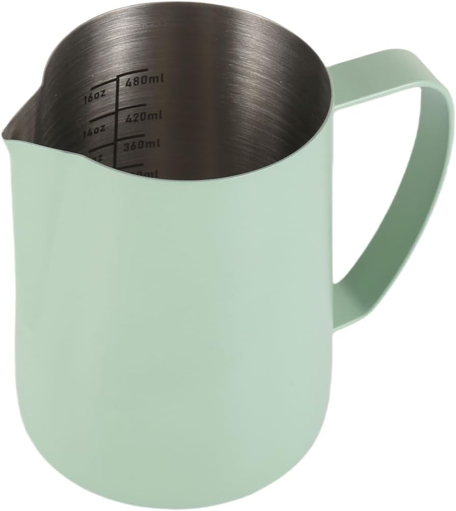 Milchaufschäumkrug, 600 ml, Edelstahl, Espresso-Dampfkrug, Milchaufschäumer für Kaffee, Cappuccino,