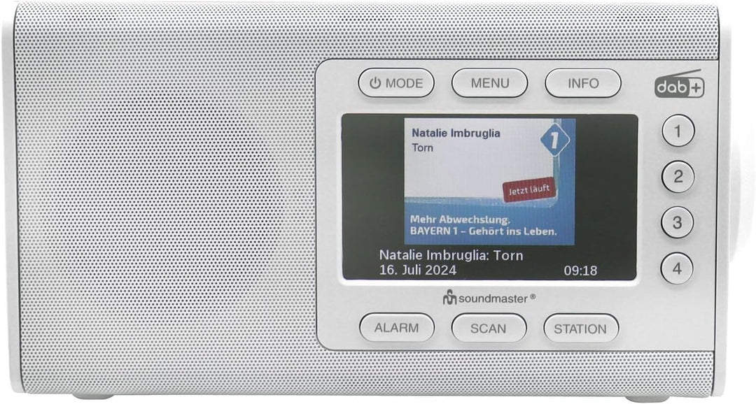 Soundmaster DAB900 Digitalradio mit DAB+ & UKW/FM, Bluetooth & Wecker, Farbe:weiss, weiß