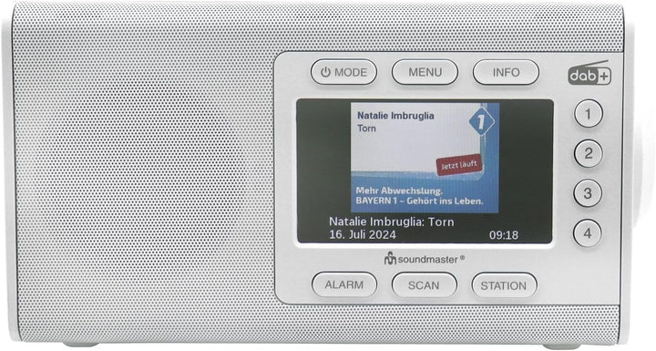 Soundmaster DAB900 Digitalradio mit DAB+ & UKW/FM, Bluetooth & Wecker, Farbe:weiss, weiß