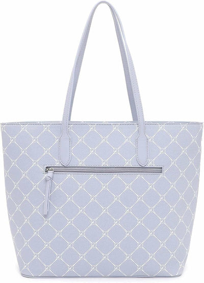 Tamaris Shopper Anastasia 30107 Damen Handtaschen Karo Einheitsgrösse Greyblue 855, Einheitsgrösse G