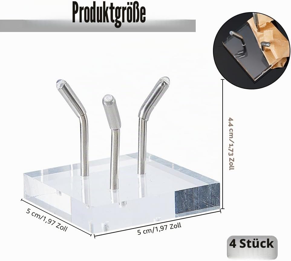 DICOSMETIC 4 Stück Stein Display Halter Metallarm Edelstein Display Ständer Dreiklauen Felsendisplay
