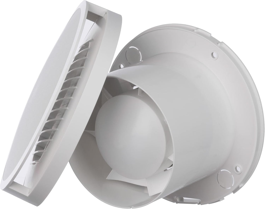 Ø 100mm Weiss Badlüfter - Ventilator mit Kugellager - Lüfter für Effiziente Belüftung im Bad Kuche W