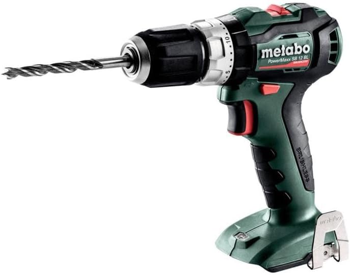 Metabo Akku Schlagbohrschrauber SB 12 BL (12 V, ohne Akku, mit LED-Licht, Bitdepot, Schnellspannbohr