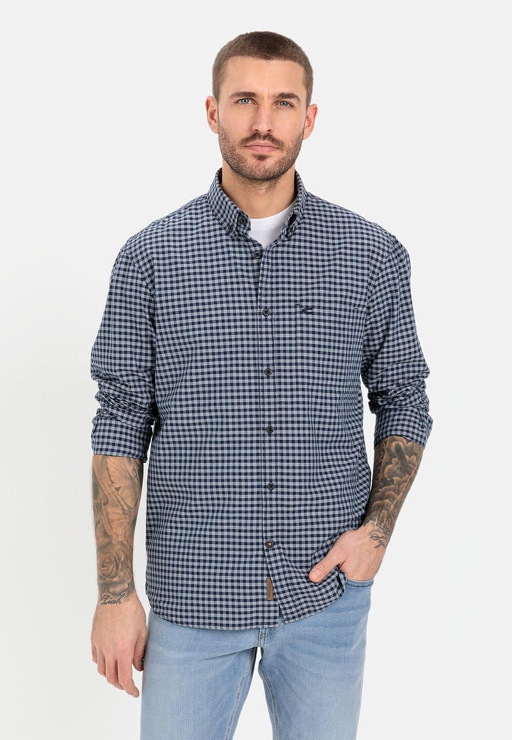 camel active Herren Freizeithemd S Night Blue, S Night Blue