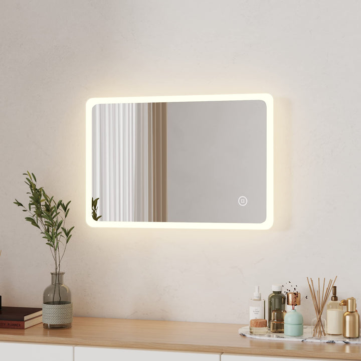 Boromal LED Badspiegel 40x60cm Badezimmerspiegel mit Beleuchtung 3 Lichtfarbe Dimmbar 3000-6500K 194