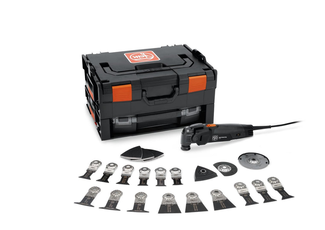 FEIN Multimaster MM 500 Plus BLACK EDITION, Leistungstark MultiTool mit über 30 Zubehören zum Sägen,