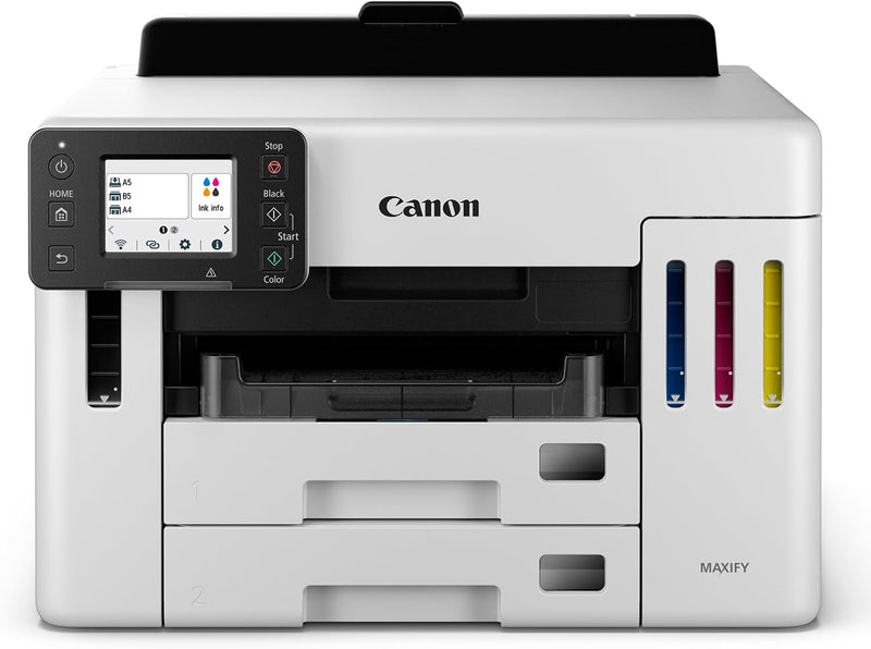 Canon MAXIFY GX5550 MegaTank Drucker (Tintenstrahl, Drucken, A4, WLAN, LAN, 6,7cm Touch LCD, Duplex-