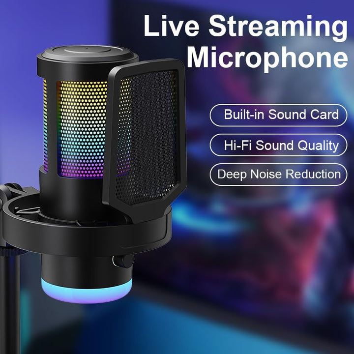 9.4’’ USB Gaming Mikrofon pc, Noise Cancellation Dynamisch Microphone | 192 kHz/24bit Sampling Rate|