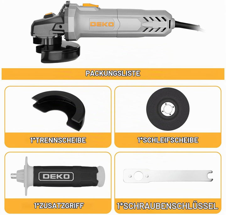 Winkelschleifer: DEKOPRO 115mm 750W Corded Electric Trennschleifer für Schneiden,Polieren und Schlei