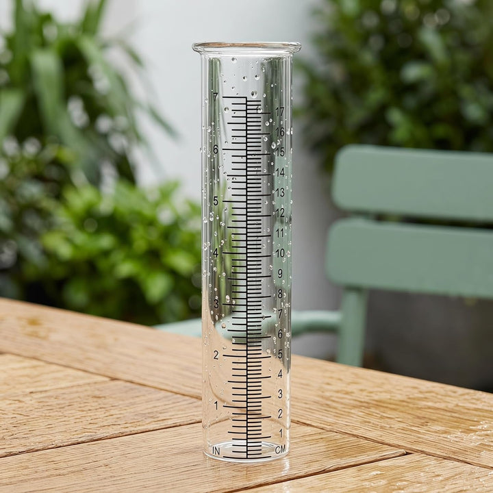 SHINEOFI Regenmessglas Ersatz 2 Stück Glaszylinder mit Skala für Garten und Wetterbeobachtung Ersatz