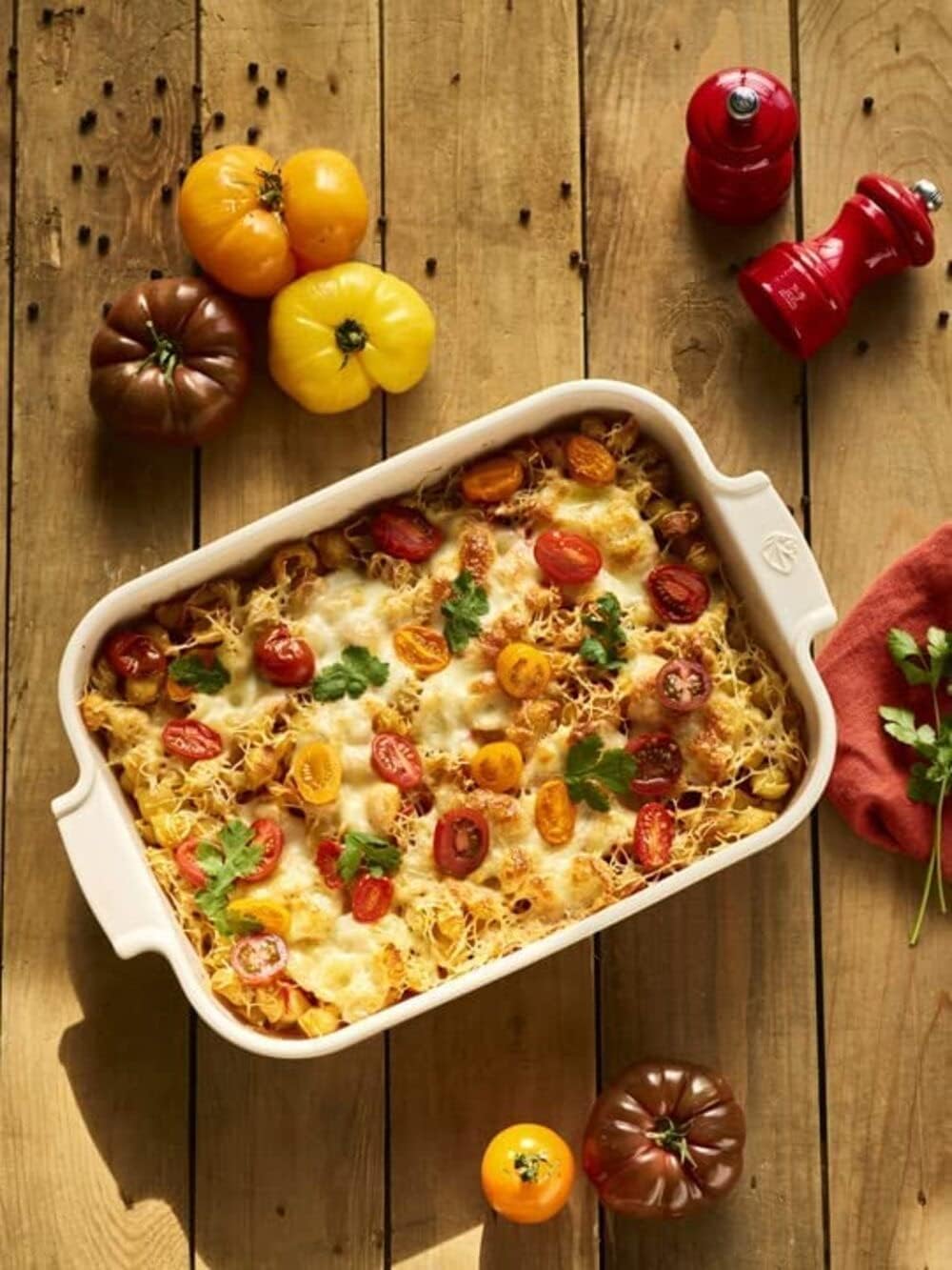 PEUGEOT - Rechteckige Auflaufform aus Keramik - 32 cm x 21,7 cm x 7,2 cm - Fassungsvermögen: 2,7 L -