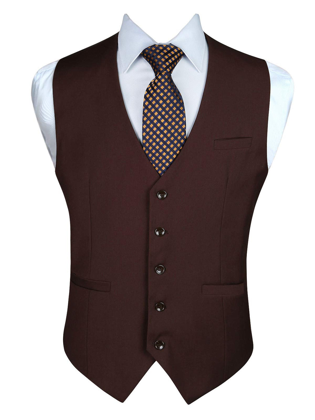 Enlision Anzugweste für Herren Formelle Einfarbige Weste Hochzeit Elegant Anzugwesten Business Weste